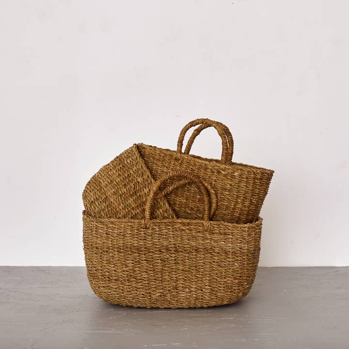 Will & Atlas - Wholesale Basket - Oval Gathering Basket, harvest, three sizes