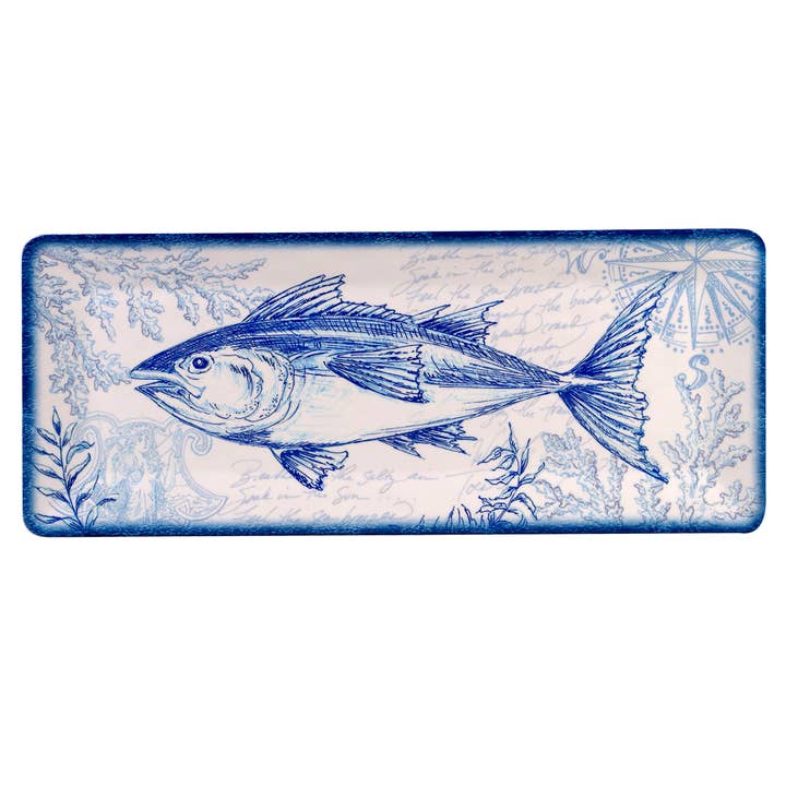 Oceanic Rectangular Platter 19 x 8 for wholesale by Certified International