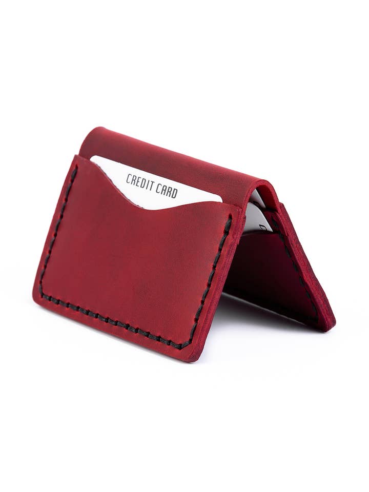 Gerzone Handgefertigtes rotes Kartenetui aus Leder für den Großhandel von GERZONE