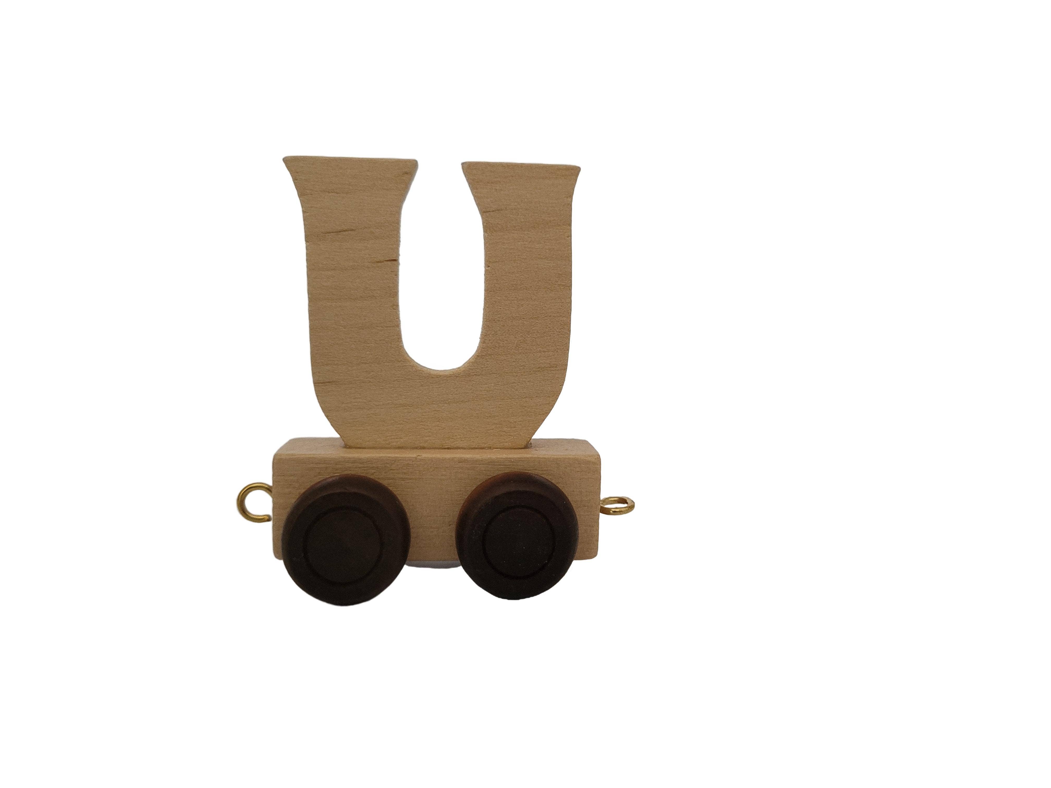 Ryan Town Toys & Gifts - Vente Jouet en bois – enfant - Lettres en bois A-Z - Train de prénom pour enfants (naturel)5