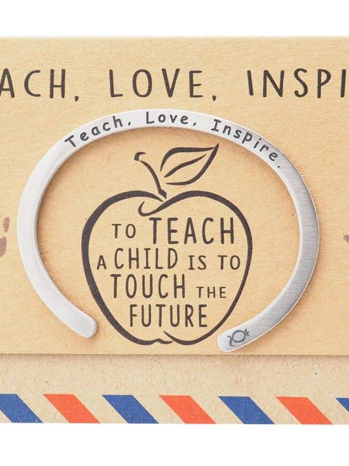 Madeleine Lærer Gaver Manchetarmbånd, Undervis. Elsk. Inspirer. for engroshandel hos Quan Jewelry