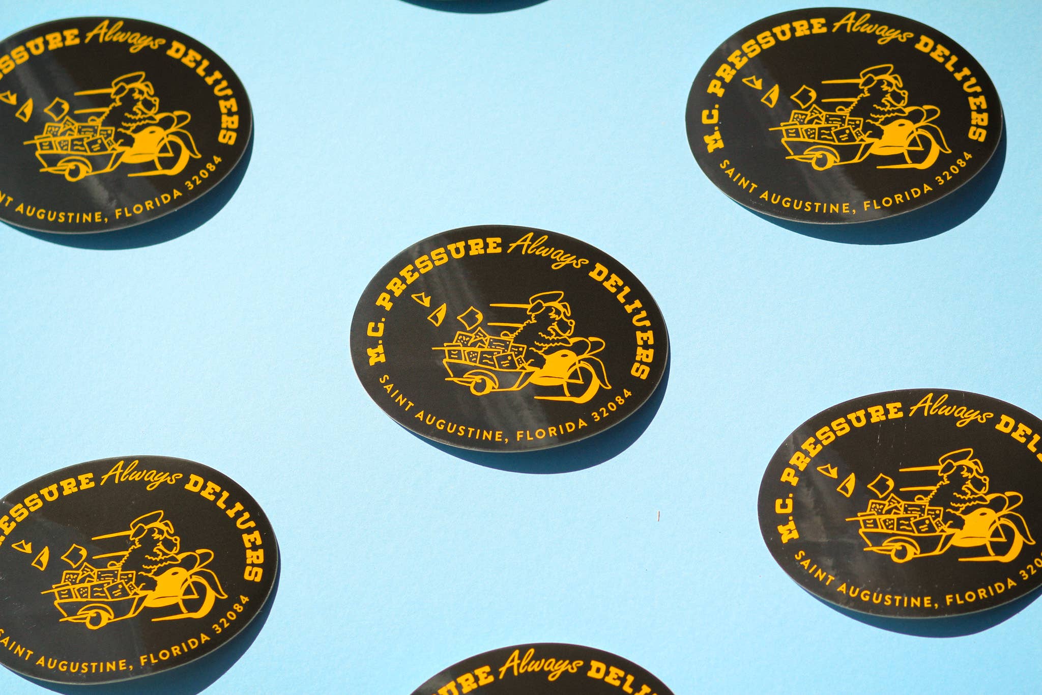 M.C. Pressure - Wholesale Sticker - M.C. Pressure Always Delivers Sticker2