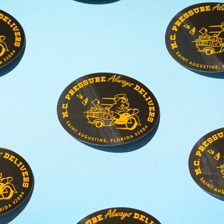 M.C. Pressure - Wholesale Sticker - M.C. Pressure Always Delivers Sticker2