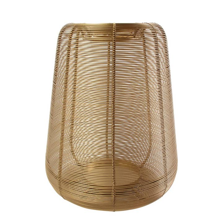 Lantern i jern, Dara, guld, højde 30 cm, diameter 24 cm for engroshandel hos Mars & More - Brand of B Living