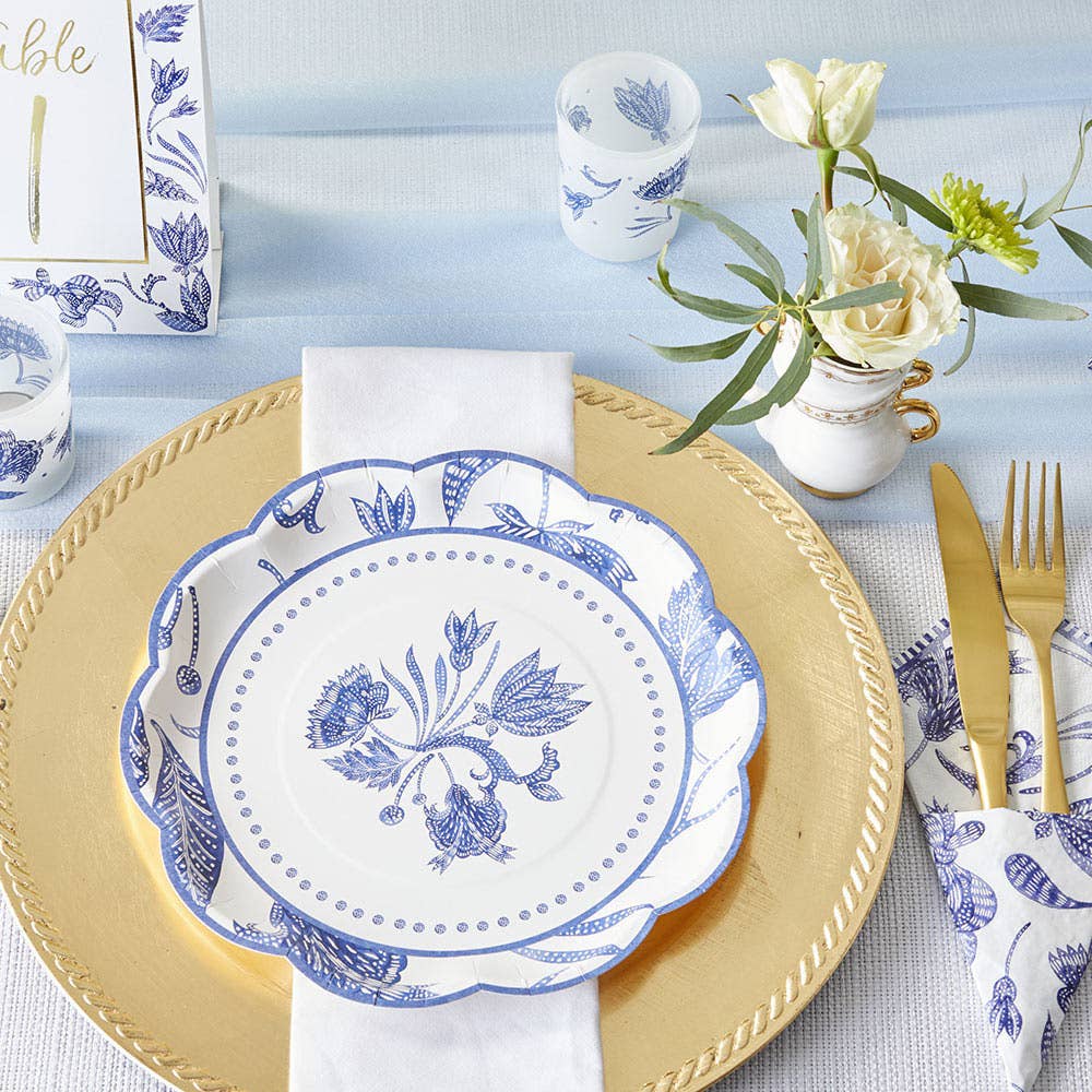 Kate Aspen - Wholesale Disposable Plate - Blue Willow 9 in. Premium Paper Plates (Set of 16)3