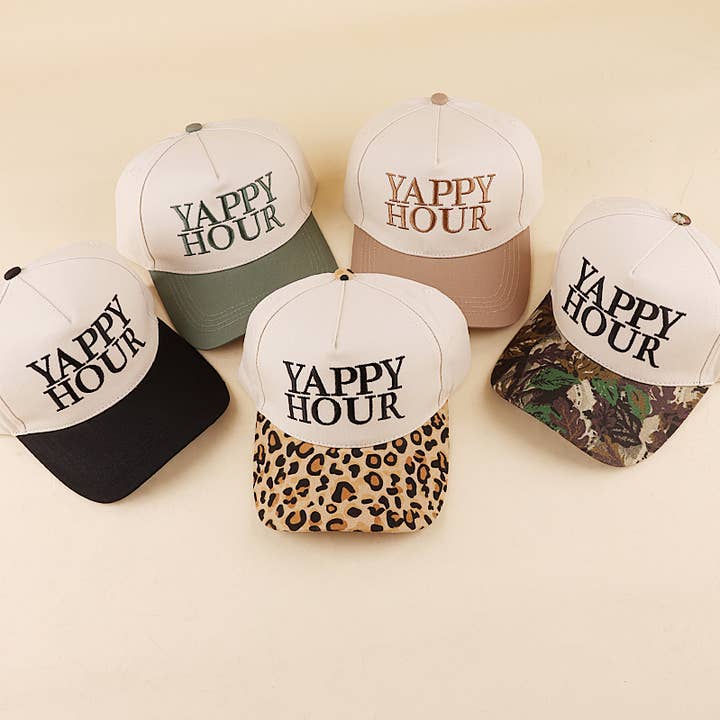 42POPS - Wholesale Baseball Cap - Women's - ...1028 Yappy hour two tone canvas cotton cap SI-289900