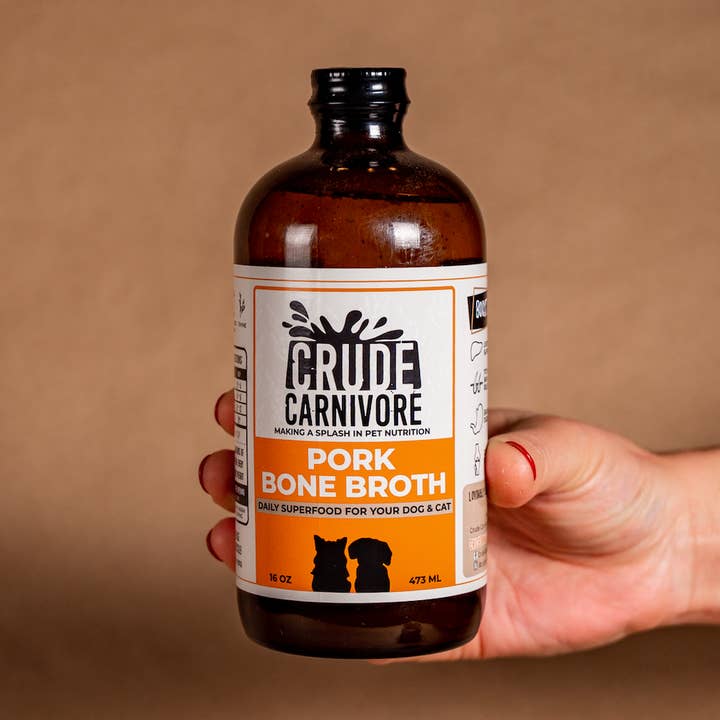 Crude Carnivore - Wholesale Pet Food - Dog - 16oz Pork Bone Broth0