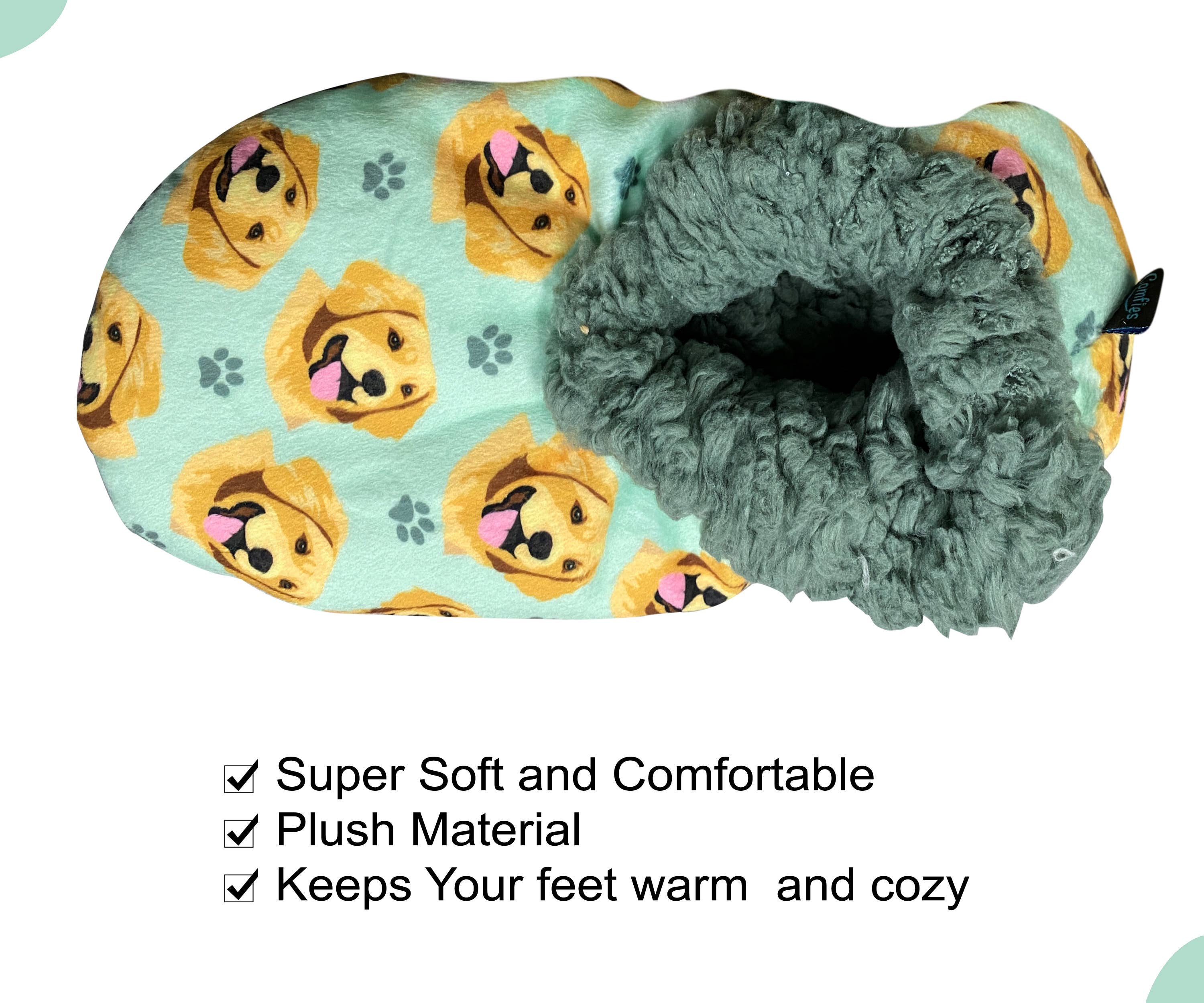 E&S Pets - Wholesale Slippers - Women's - Golden Retriever Slippers5