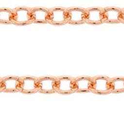 14Kt Rose Gold Filled 1.3x1mm Cable Chain - 100ft for wholesale by Plazko