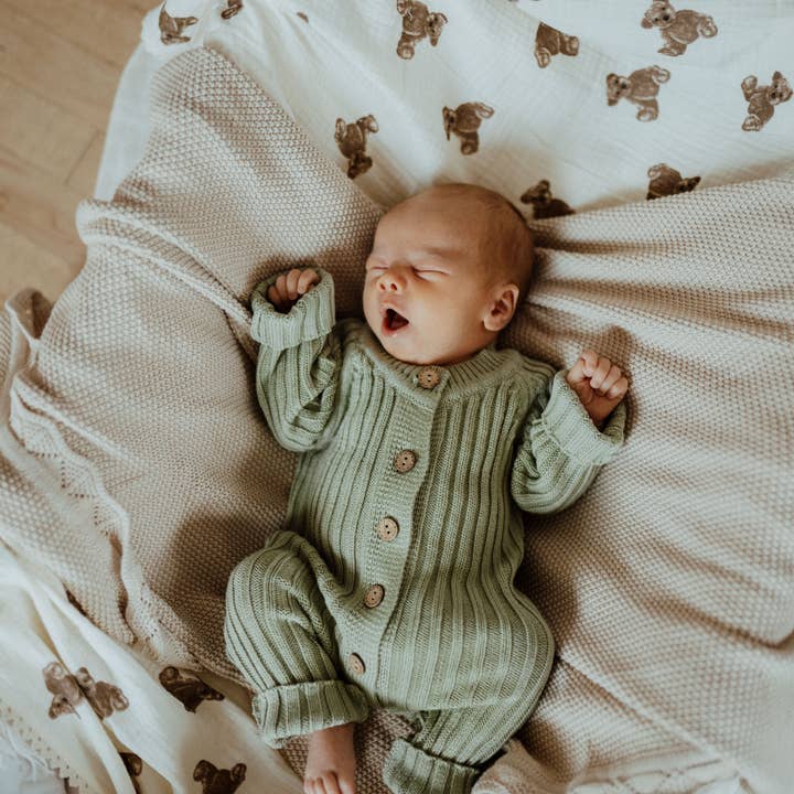 Knit Romper - Green for wholesale by ba.be.O