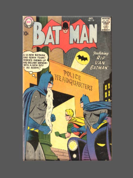 BATMAN, Magnet, Button, Mirror, Comic Book, RIP VAN BATMAN for wholesale by Ba Ba Buttons
