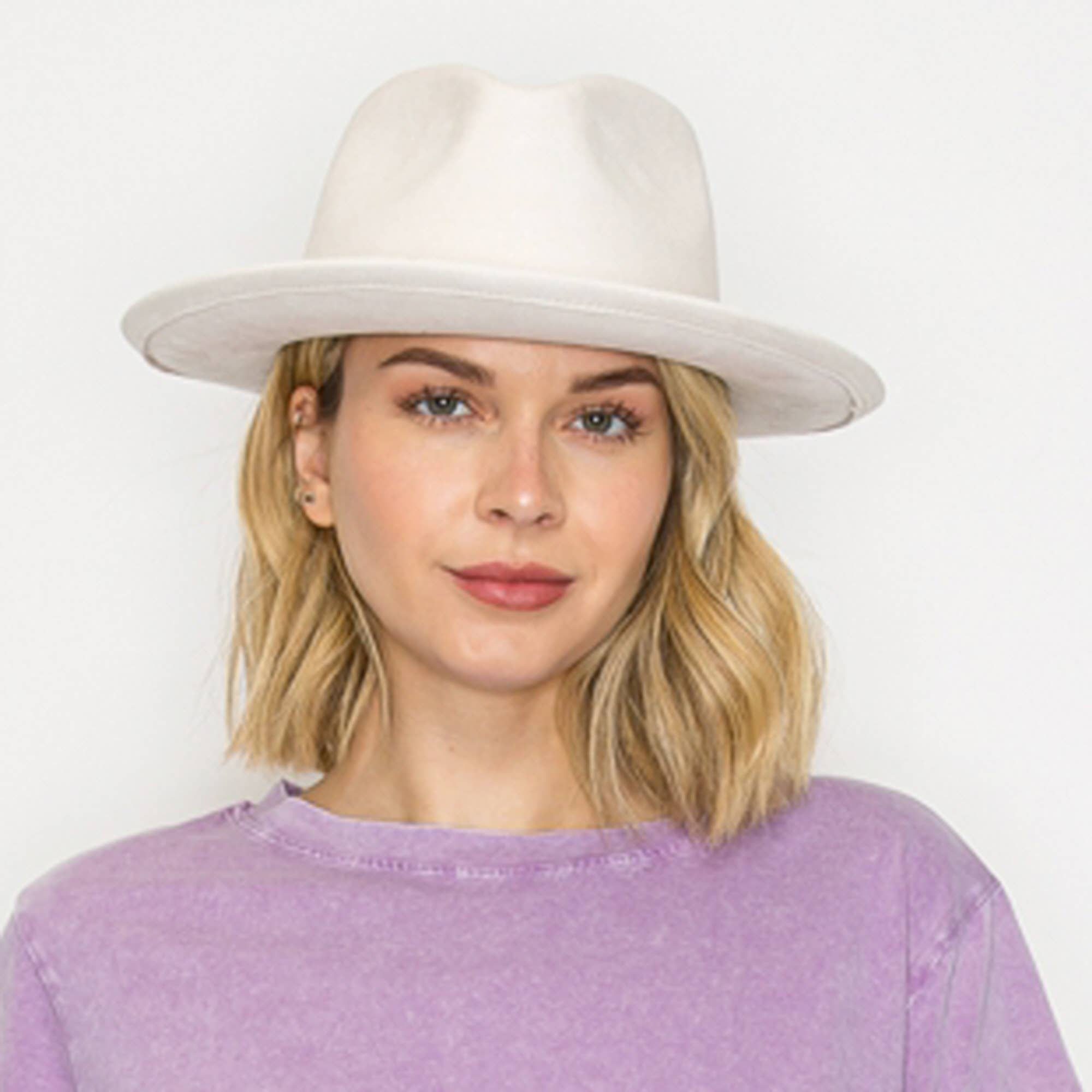 Queens INC - Wholesale Fedora - Women's - Stiff Short  Brim Rancher in  Suede Hat4