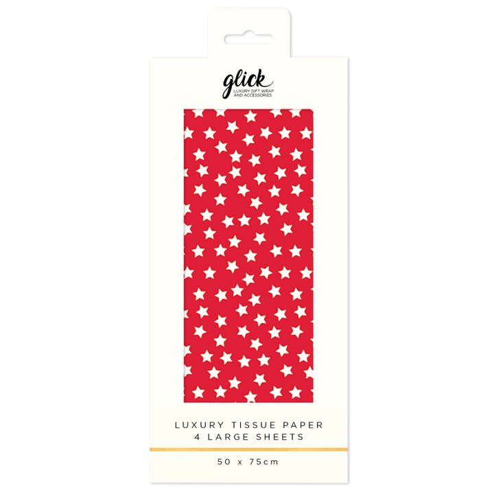 Glick - Wholesale Tissue Paper - Tissue Stars Red