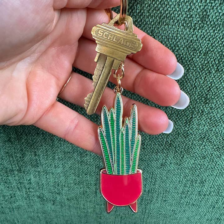 Snake Plant Keychain for wholesale by Bittergoods