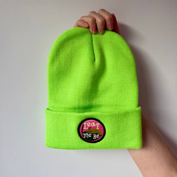 Leaf Me Be Beanie for wholesale by Ramona Muse Lambert