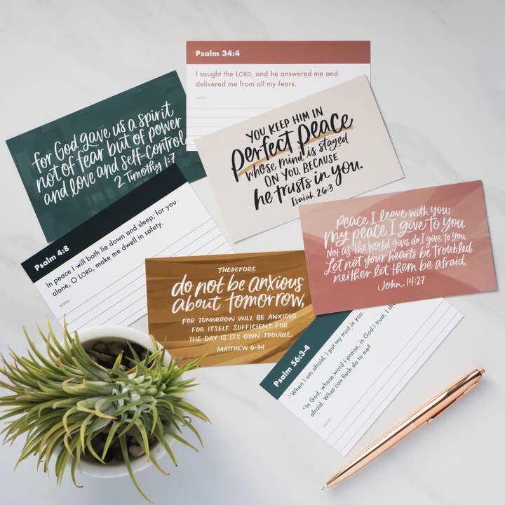 Lauren Ibach - Wholesale Stationery/Notecard Set - Scripture Memory Cards for Overcoming Anxiety3