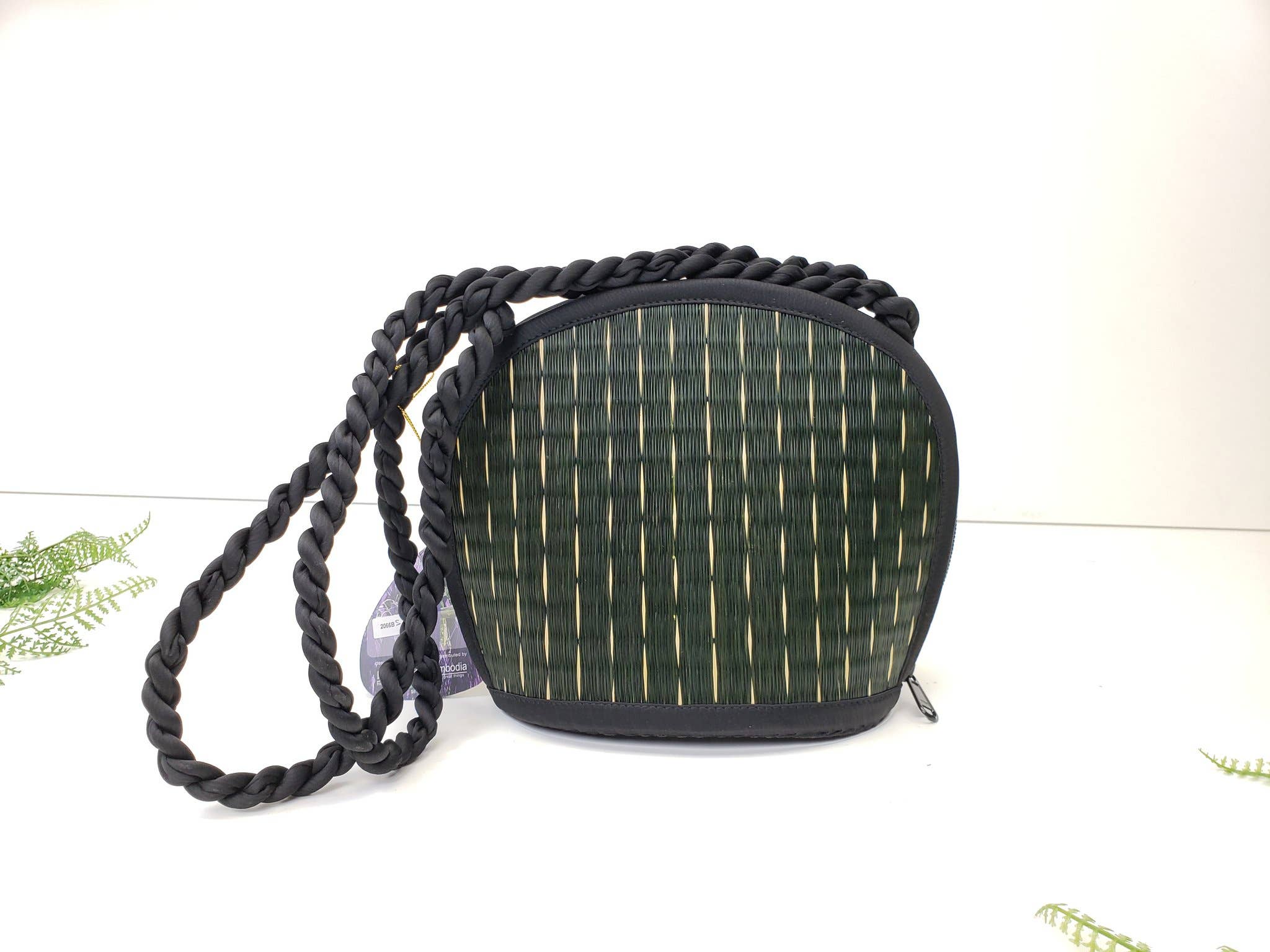 Baskets of Cambodia - Wholesale Crossbody Bag - Women's - Clamshell Shape Purse w/ Braided Handle & YKK Zipper4