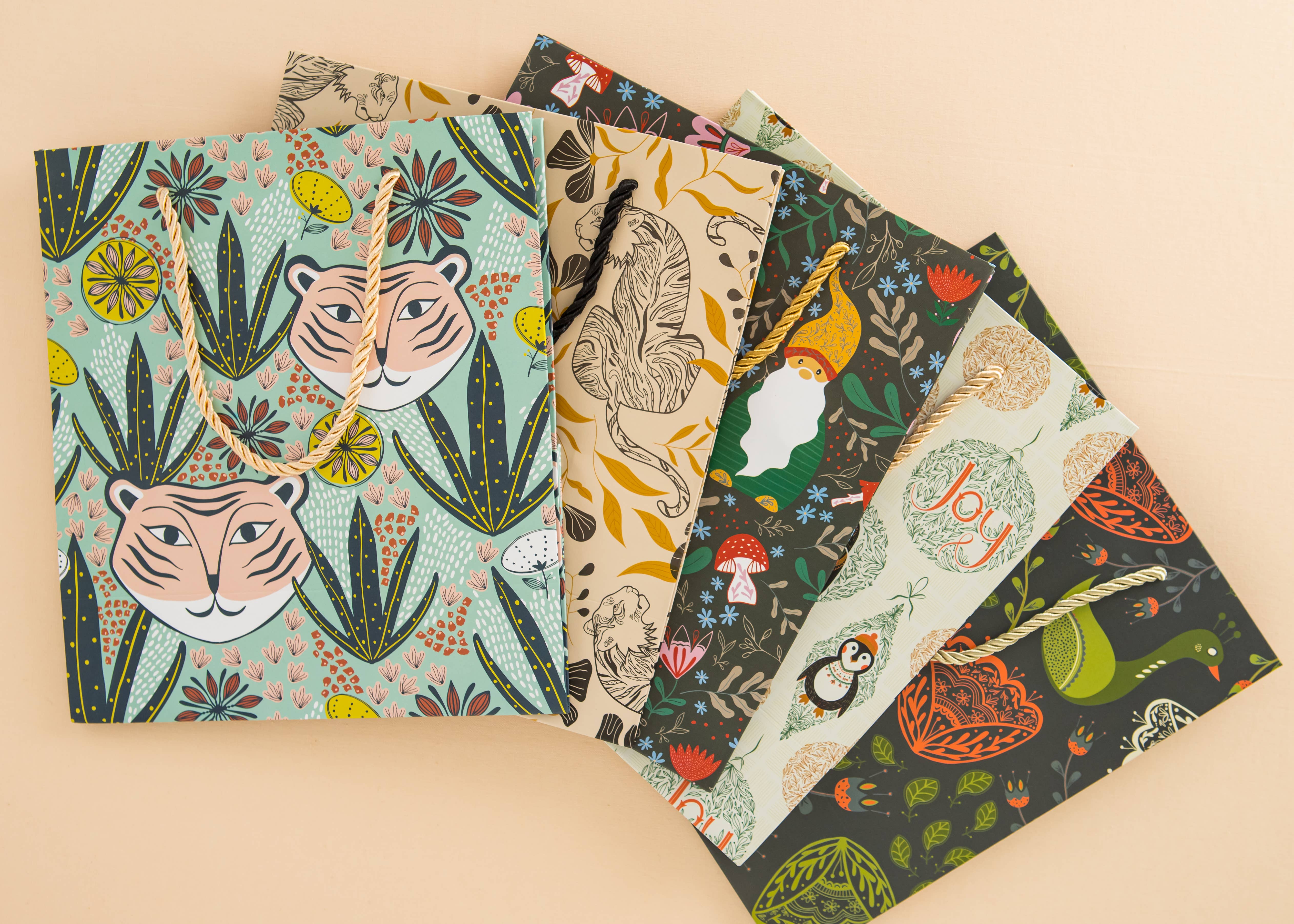 Amicreative - Vente Pochette cadeau - Sac Cadeau Moyen Tigre Tigre – Design Élégant d'Animal3