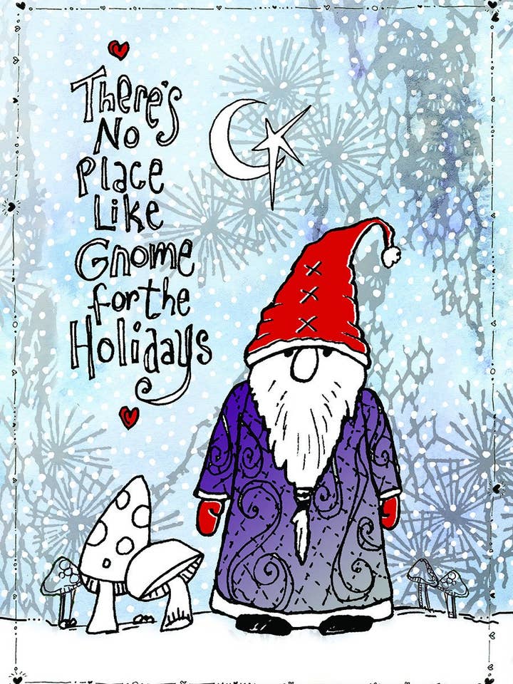 Gnome for the Holidays Card for wholesale by Give A Fig