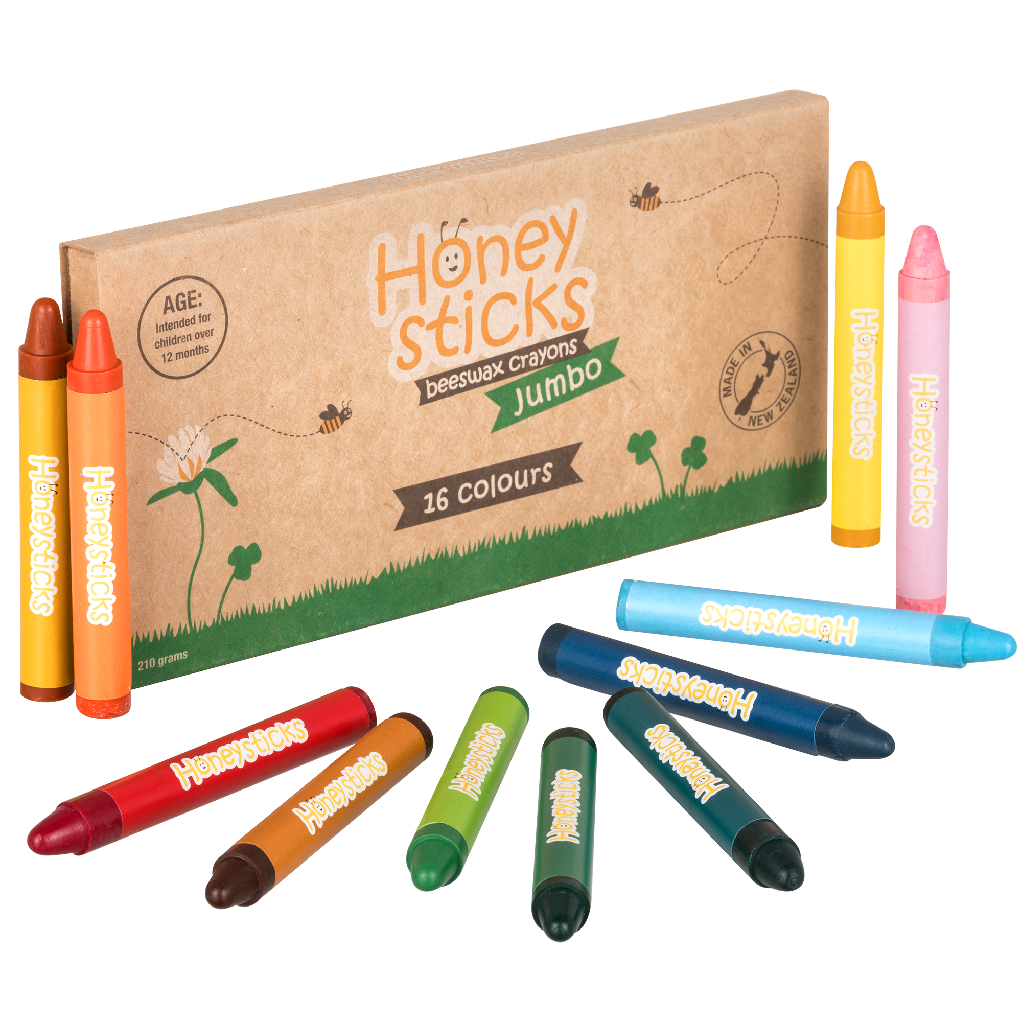 Honeysticks Crayons, 100% Pure Beeswax & Eco-friendly