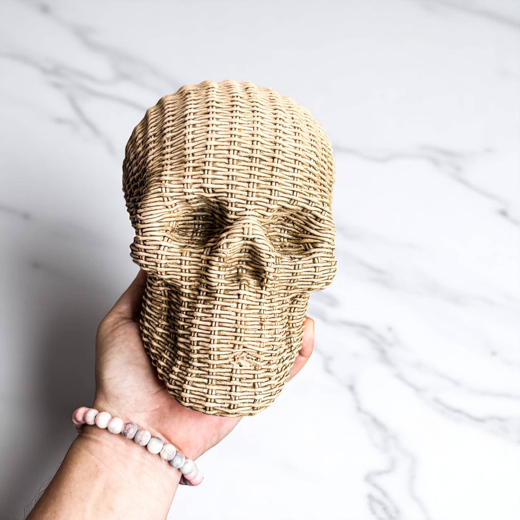 Gia Roma - Wholesale Decorative Figurine - Resin Skull Statue Rattan Halloween Gothic Home Decor Unique55