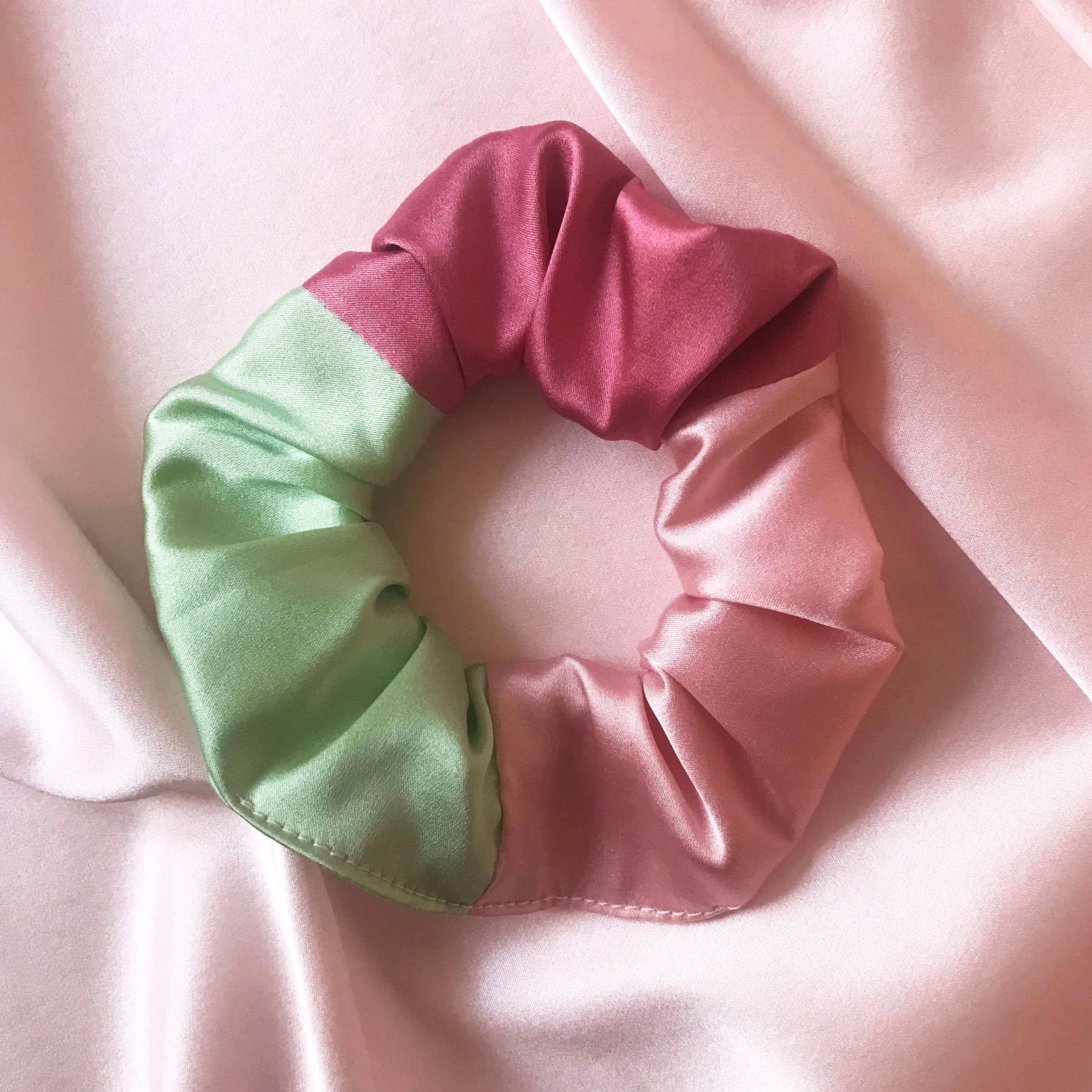Mille Saisons – wholesale Scrunchie - Women’s – Colour Block Silk Scrunchies- Sewn in the UK14