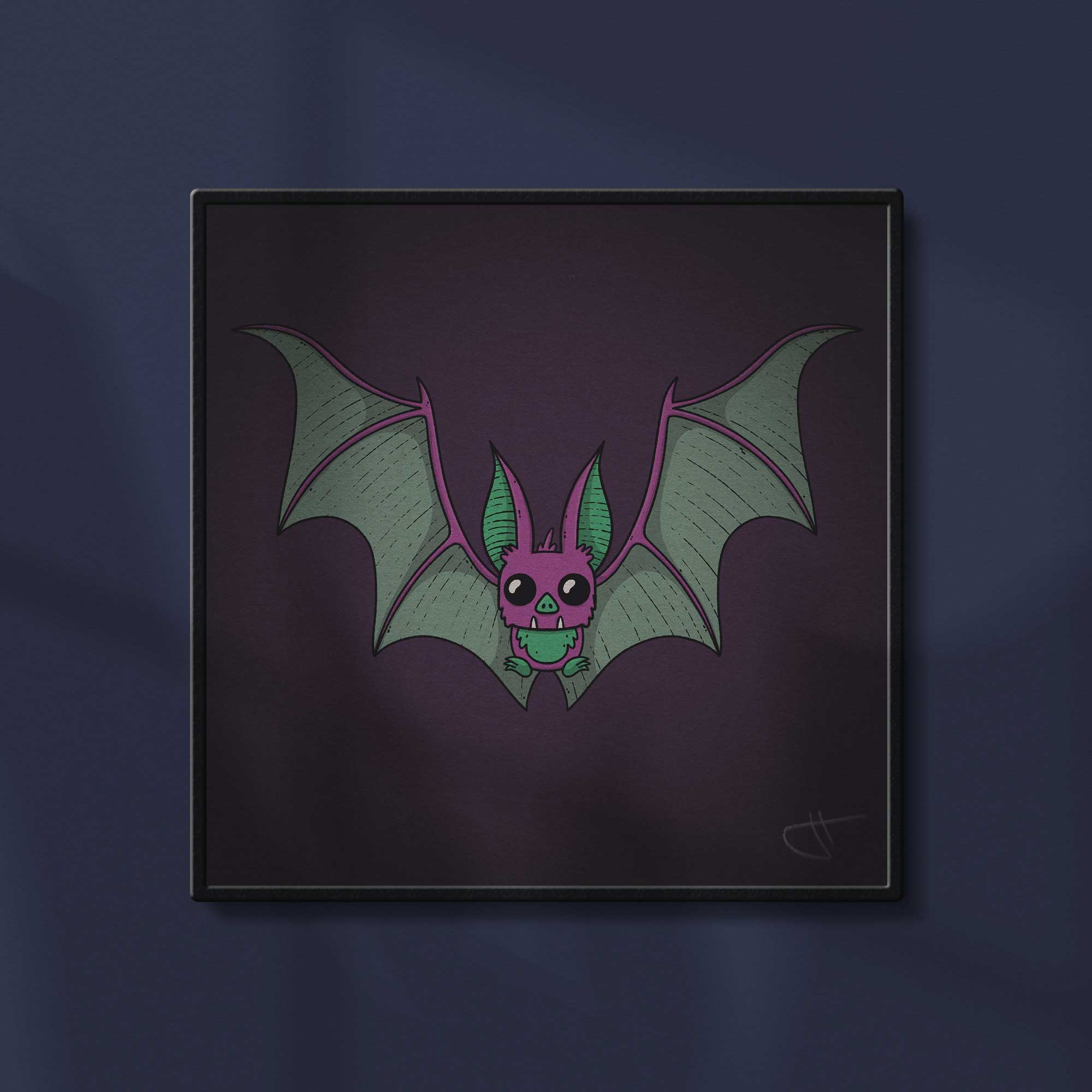 Hi, Hello There - Wholesale Art Print - Bat! | 4x4 Mini Art Print1