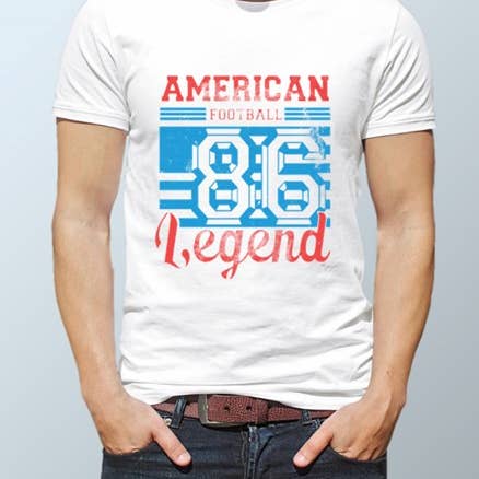 Men's Tee "American Football Legend" for wholesale by Wishful Mammoth Wholesale Options