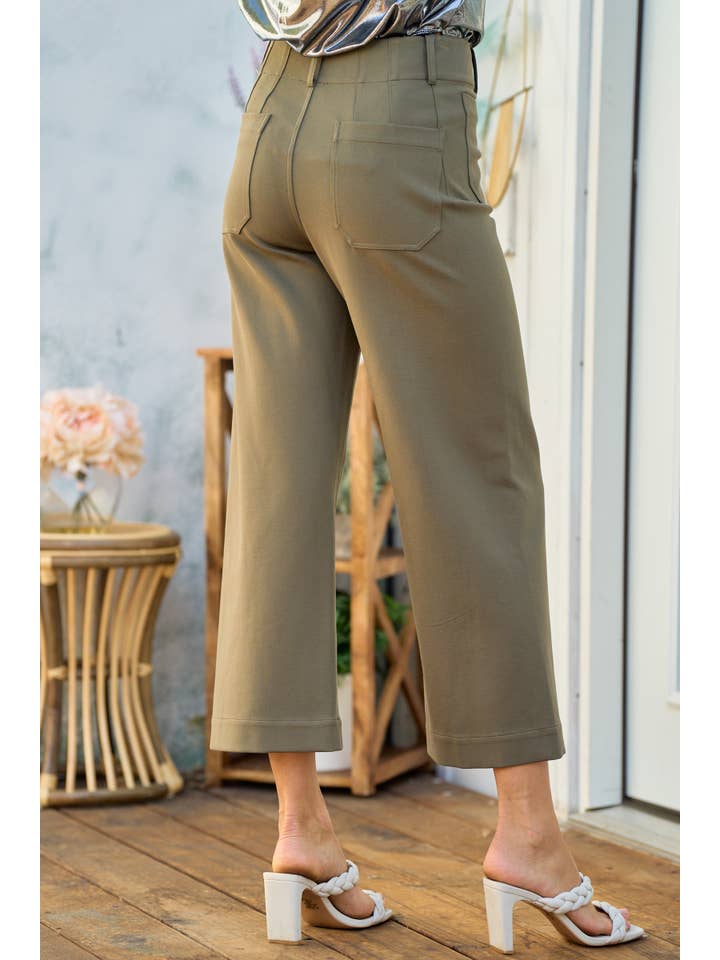 Nicabel - Wholesale Pants - Women's - Plus super stretch knit pants with pocket-PIP97747