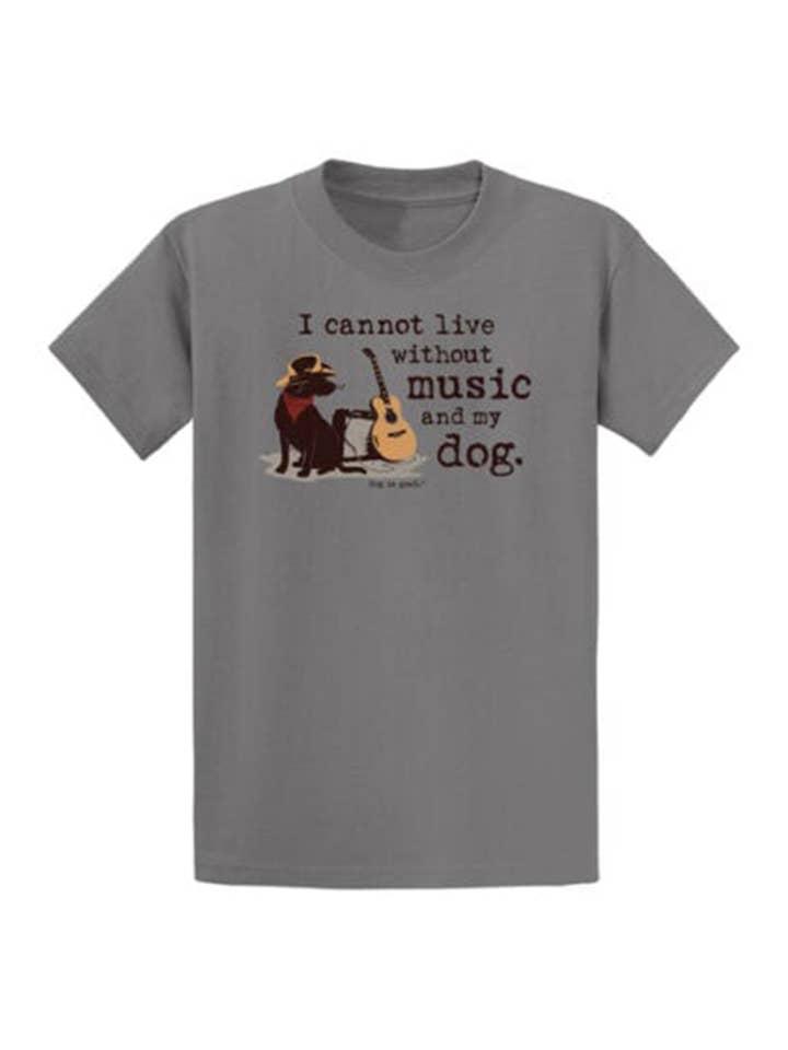 T-shirt: Music and My Dog for wholesale by Dog is Good