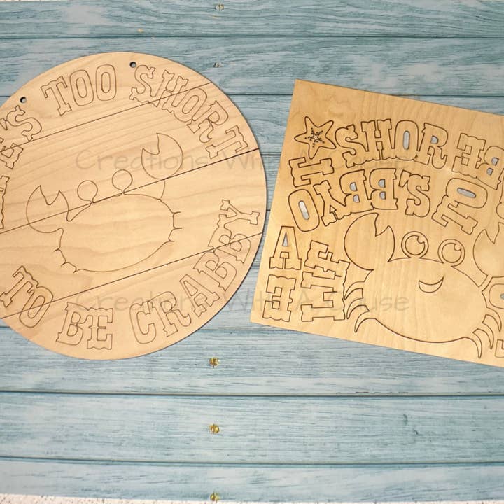 "Das Leben ist zu kurz, um mürrisch zu sein" Tür Rund für den Großhandel von Creations With A Cause