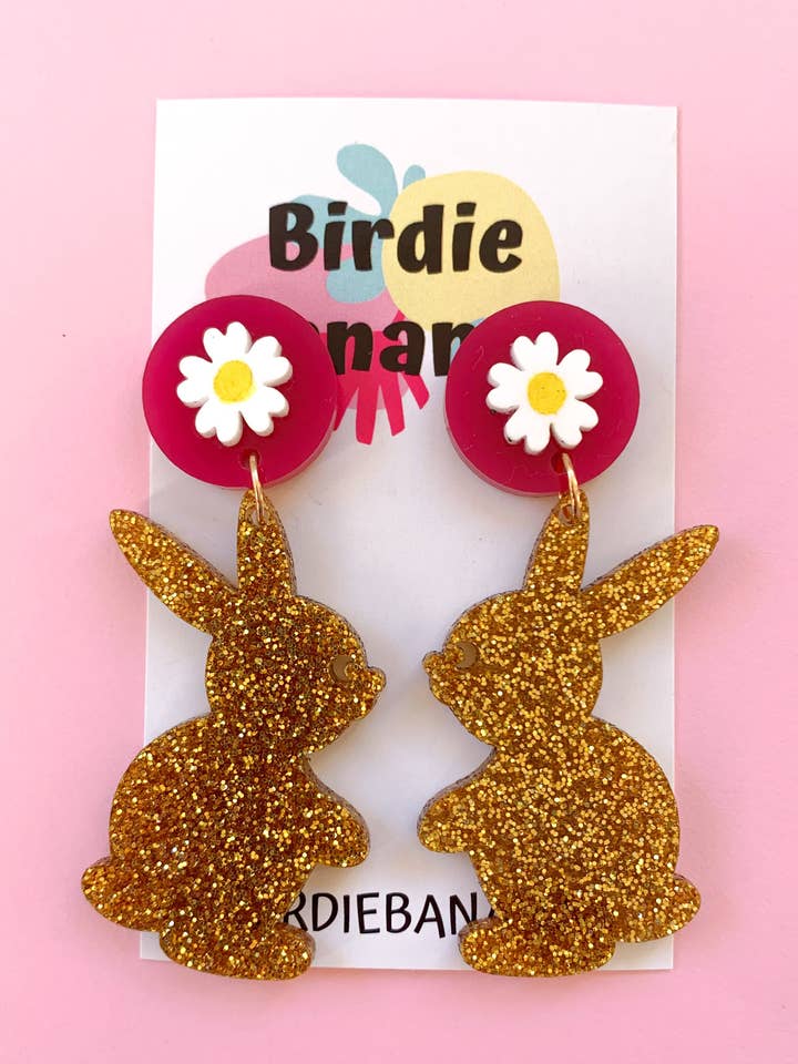Orecchini coniglietto pasquale per la vendita all'ingrosso da parte di Birdie Bananas