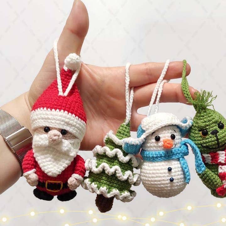 Crochet Amigurumi Christmas Tree Toys, Xmas Ornaments Decor for wholesale by TOMOPOD LLC