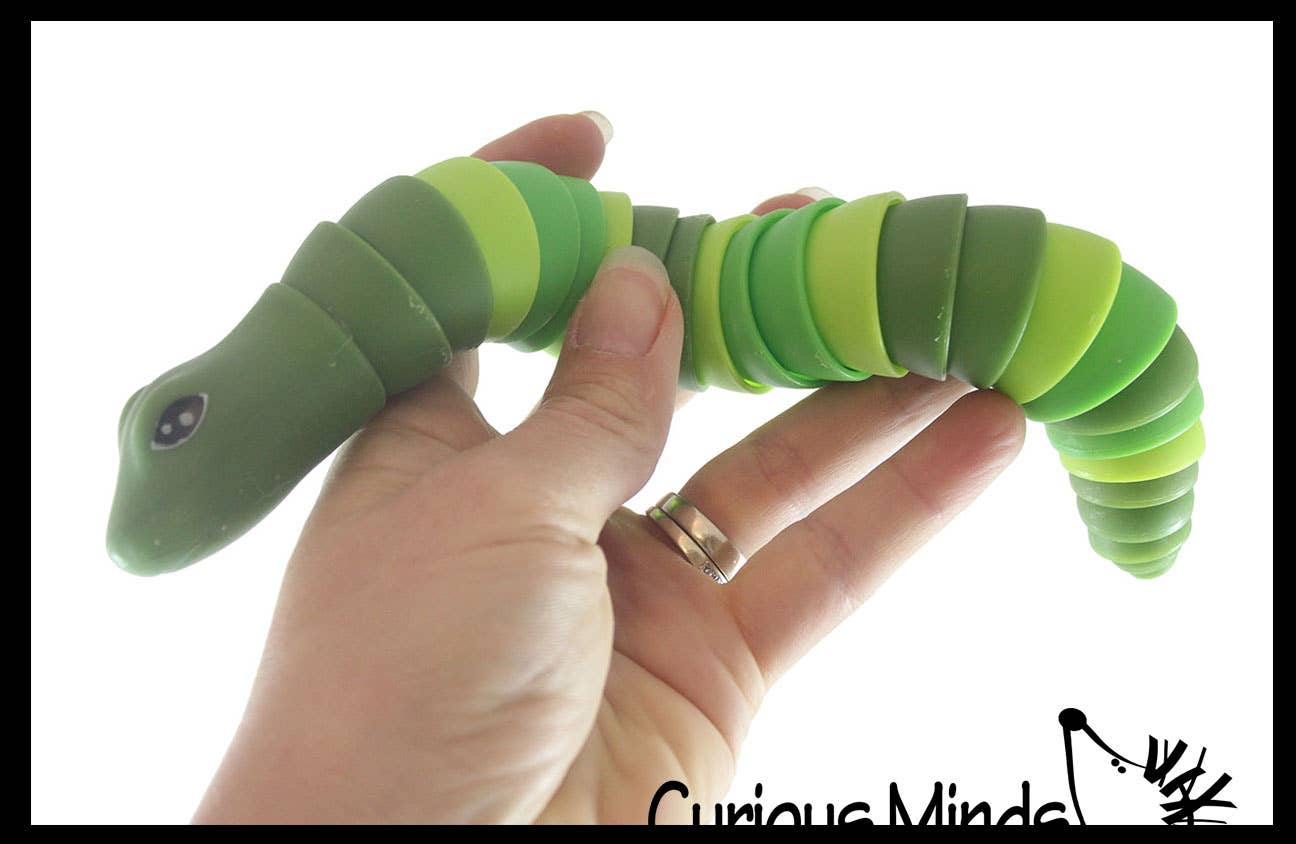 Curious Minds Toys - Venta al por mayor Pelota antiestrés - Niños - 1 serpiente articulada grande, menea, inquieta, articulada, en movimiento2