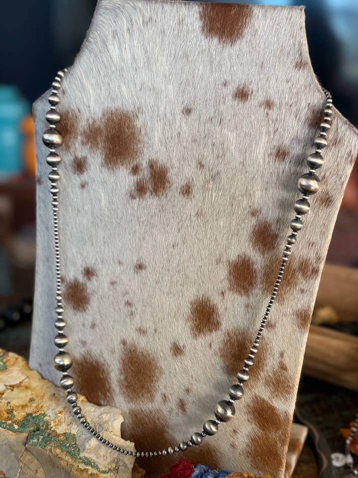 #062 Graduated Sterling Pearls 30" Long for wholesale by Z Bars Jewelry