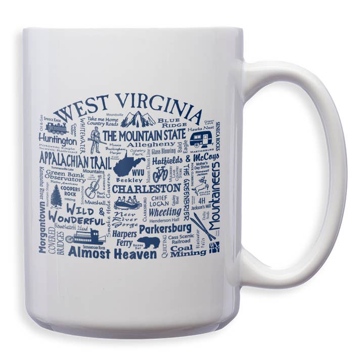 Mug West Virginia Destination - Where Life Takes You pour la vente par The Buffalo Works