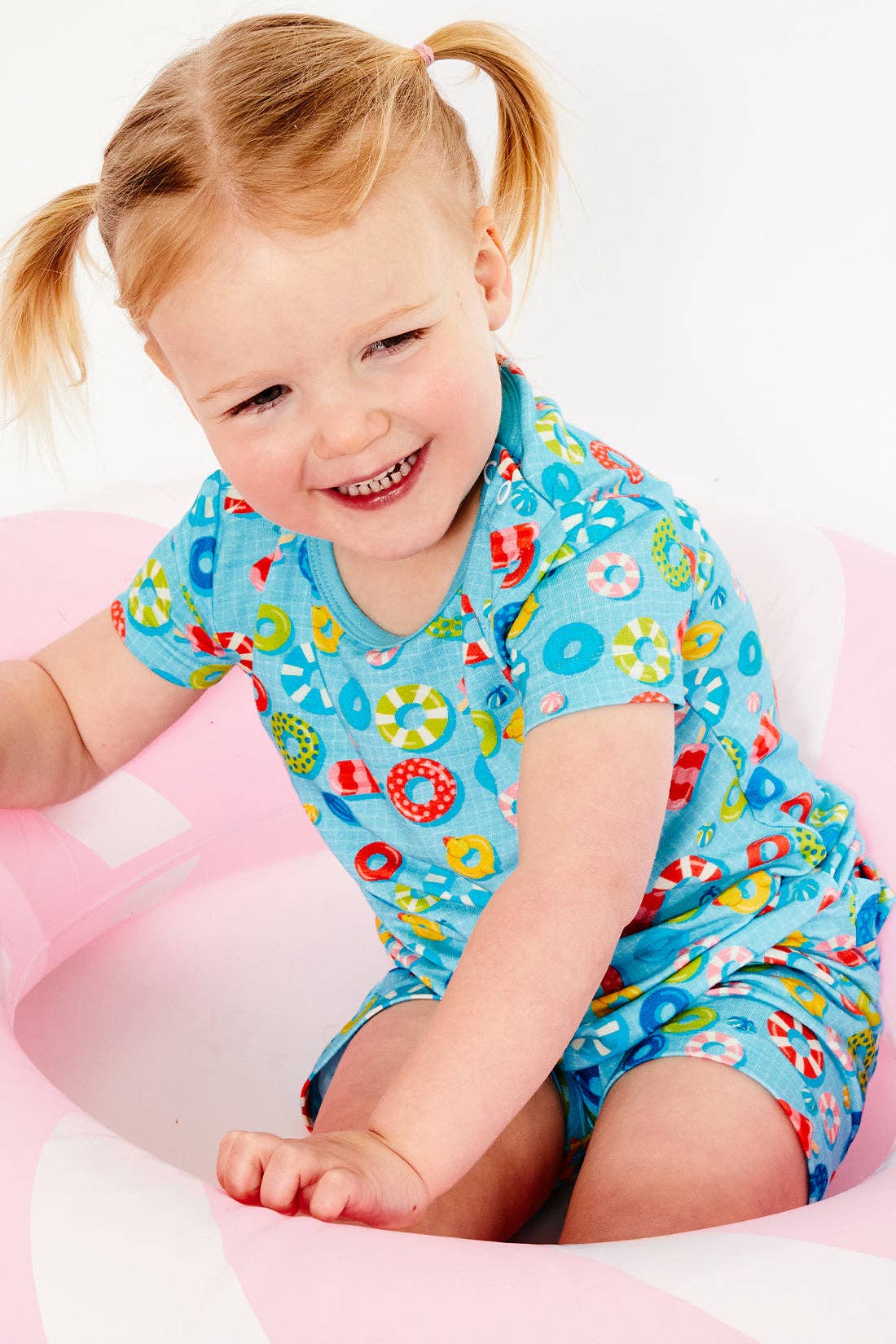 Clover Baby & Kids - Wholesale Sleepwear Set - Kids - Shorts Pajama Set - Pool Floats1