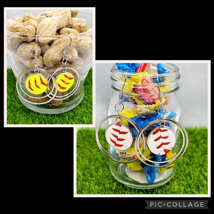 Brincos de Costuras e Aros de Beisebol ou Softball por atacado de Home Run Accessories