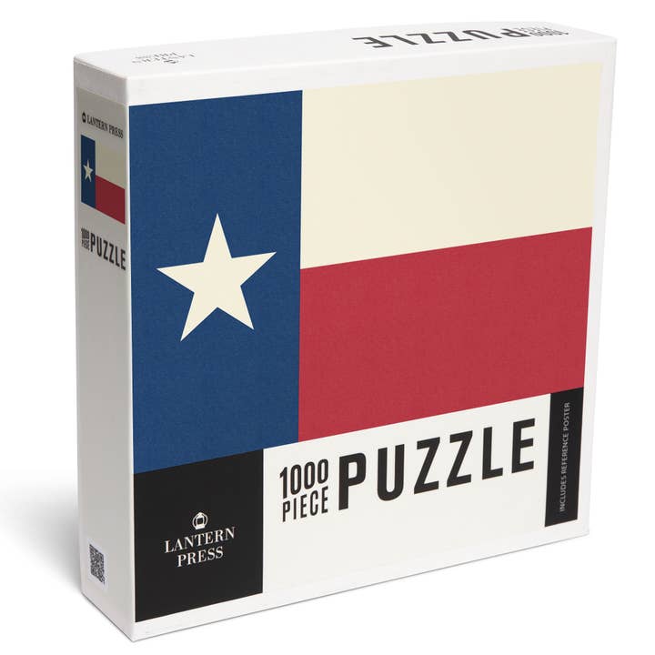 1000 PIECE PUZZLE Texas Flag, Letterpress for wholesale by Lantern Press