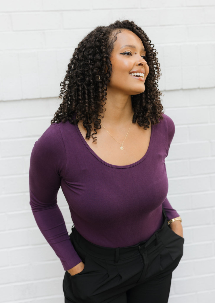 ELIETIAN - Vente Haut en maille – femme - Manches longues réversibles - Coupe incurvée8