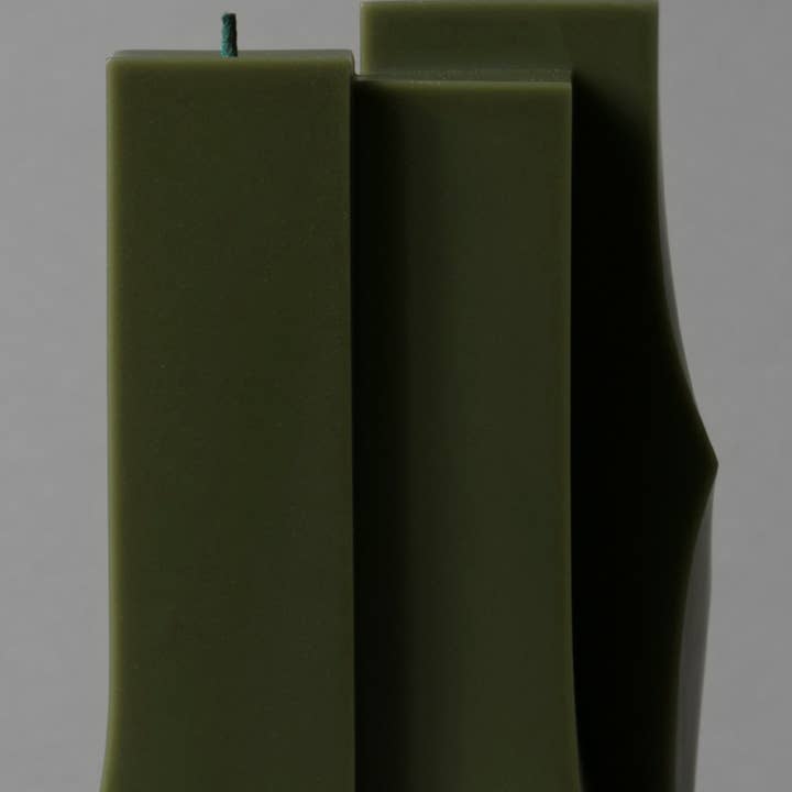 BOLTBOLT - Wholesale Novelty Candle - SOAPMAN Vertical Bar Sculpture Candle - Wild Growth of Grass - Olive Green5