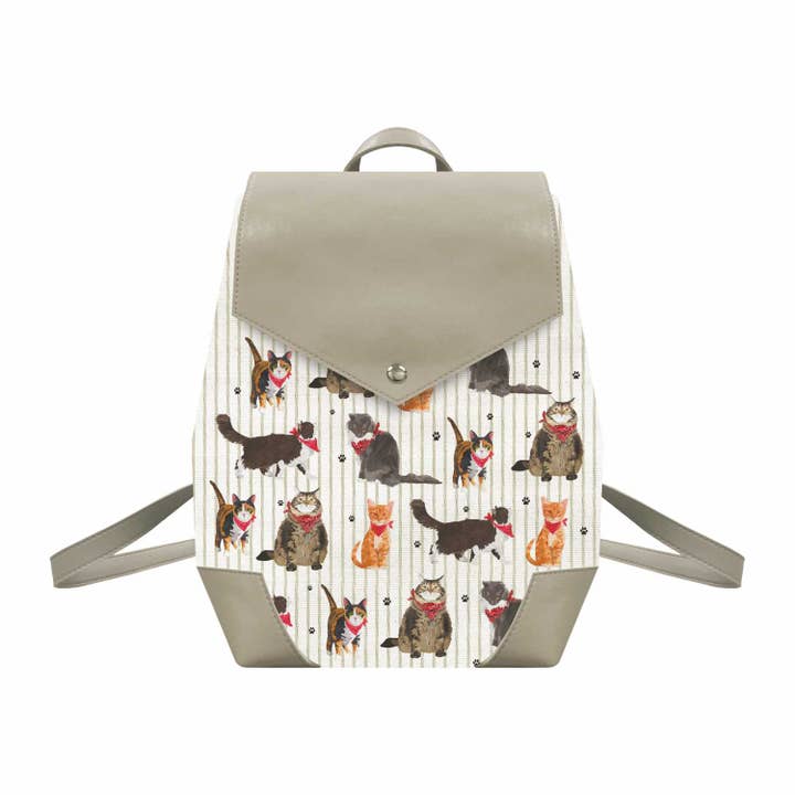 CANVAS BACKPACK- THE MEOW MEOW GANG for wholesale by Paperproducts Design • Ambiente