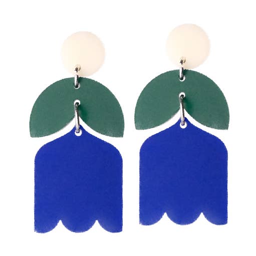 Oorbellen met tulpen - Ivy & Azure voor wholesale door Ama Design