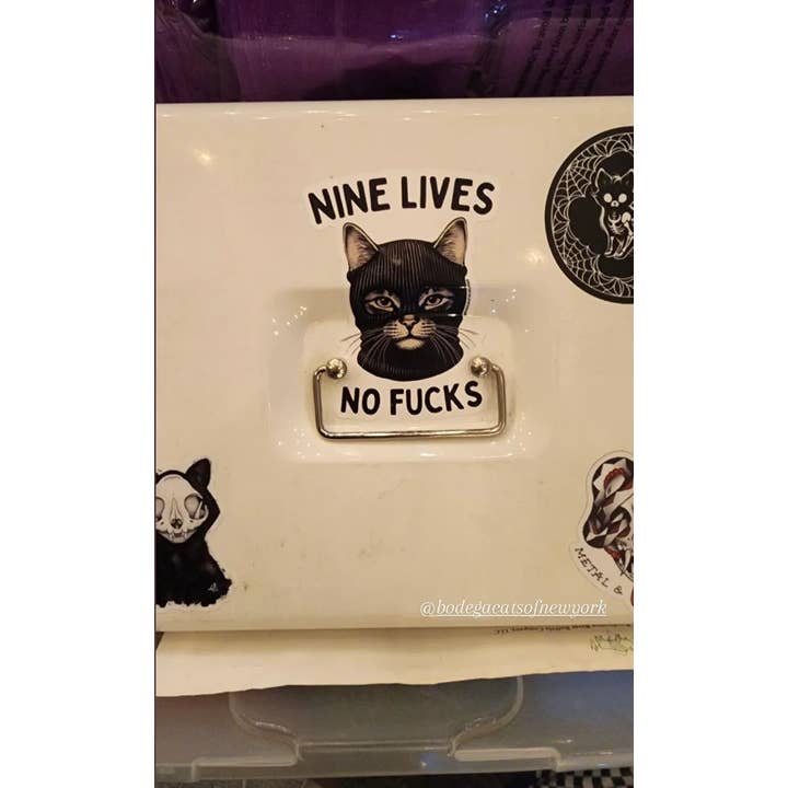 Bodega Cats of New York - Wholesale Sticker - Bodega Cats of New York 4.5" Sticker (Nine Lives)2