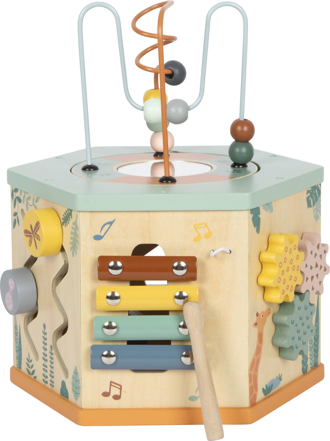 small foot - Wholesale Wood Toy - Kids - 7 Sided Motor Skills Cube “Safari” | Motor Skills | Wooden Toys8