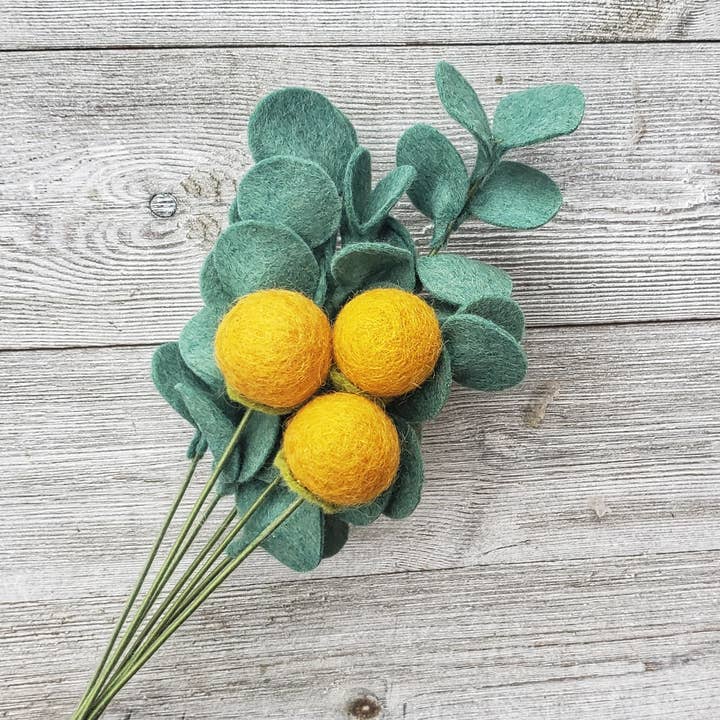 Madymae Felt Florals - Wholesale Artificial Flowers - Felt Billy Ball Artificial Flowers