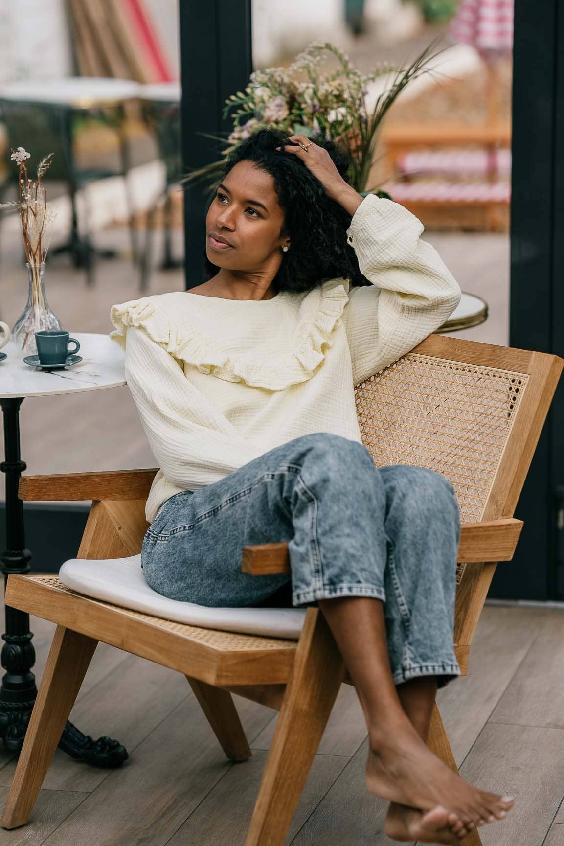 You&Milk – Engroshandel Top til amning - Graviditet og barsel – Bohémilk ammebluse Milk-Terracotta i 100 % økologisk bomuld3