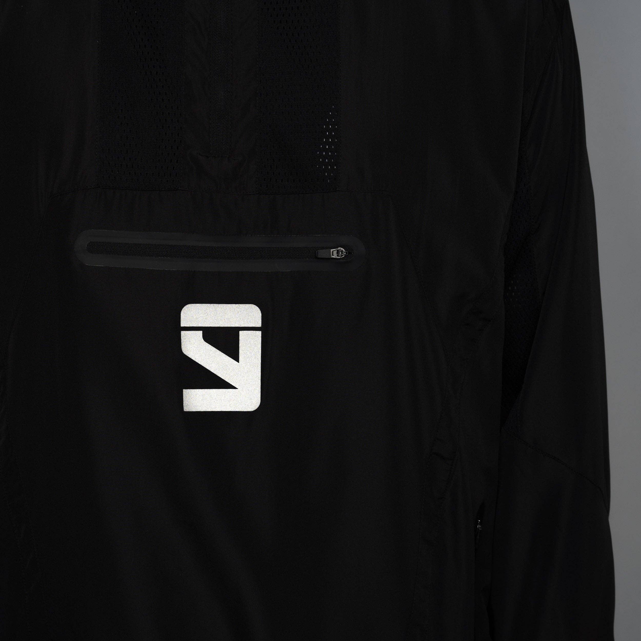 black SIGNATURE. vent half zip windbreaker jacket for wholesale on Faire4
