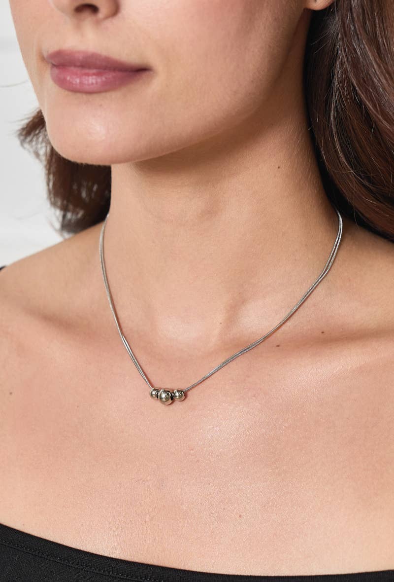 BYREN | ÉLINE L'ATELIER - Wholesale Pendant/Charm Necklace - 224DY31 stainless steel ball necklace3