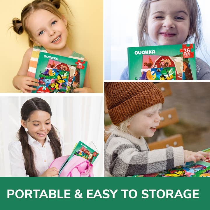 QUOKKA - Wholesale Puzzle - Kids - Magnetic Book 36 Piece Puzzles for Kids | Insects, Farm & Forest Animals